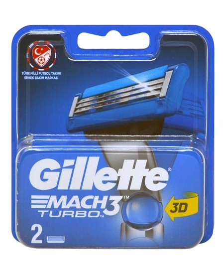 Gillette Mach3 Turbo 2li Yedek Tıraş Bıçağı
