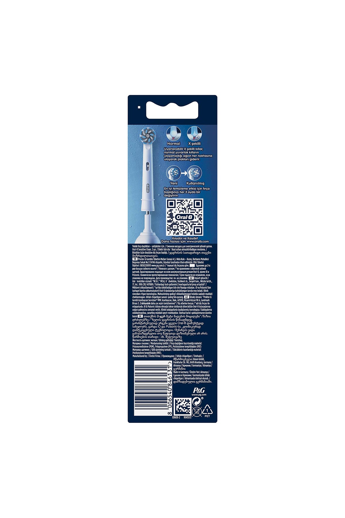 Oral B Sensitive Clean sarjlı Diş Fırçası Yedek Başlığı 2'li ( 6131 )
