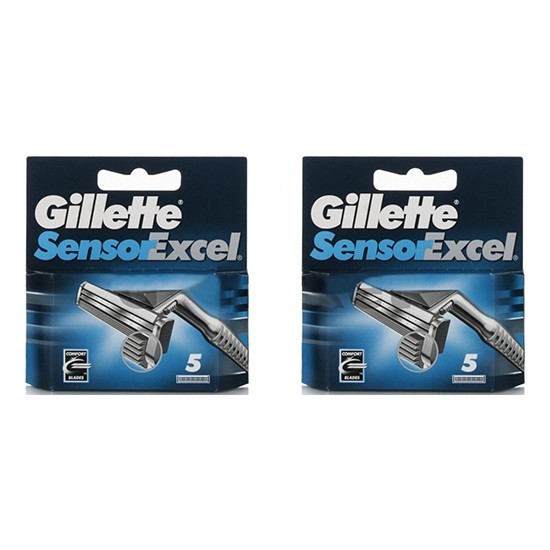 Gillette Sensor Excel 5'li Yedek Tıraş Bıçağı x 2 Adet