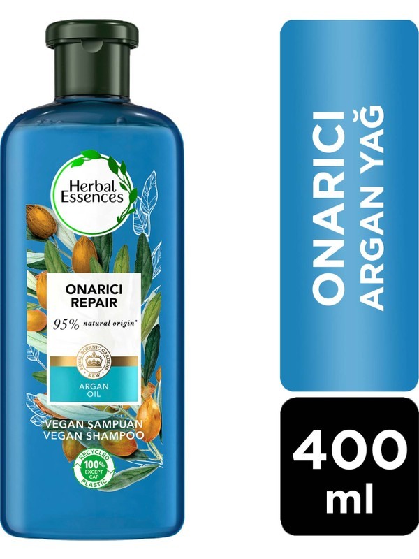 Herbal ess.Vegan Şampuan Onarıcı Argan Yağı 400 ml (1786)