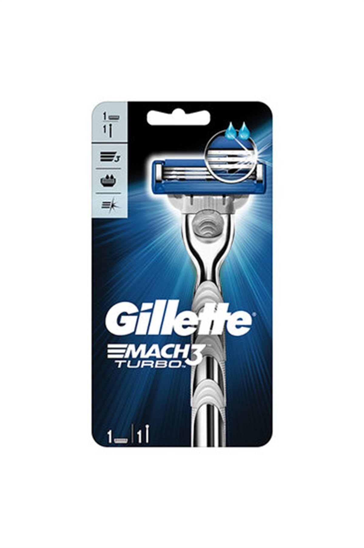 Gillette Mach3 Turbo Makine + 1 Adet Başlık