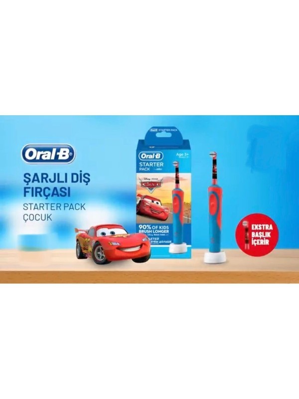 Oral-B Starter Pack Disney Cars Çocuk Şarjlı Diş Fırçası ( 3603 )