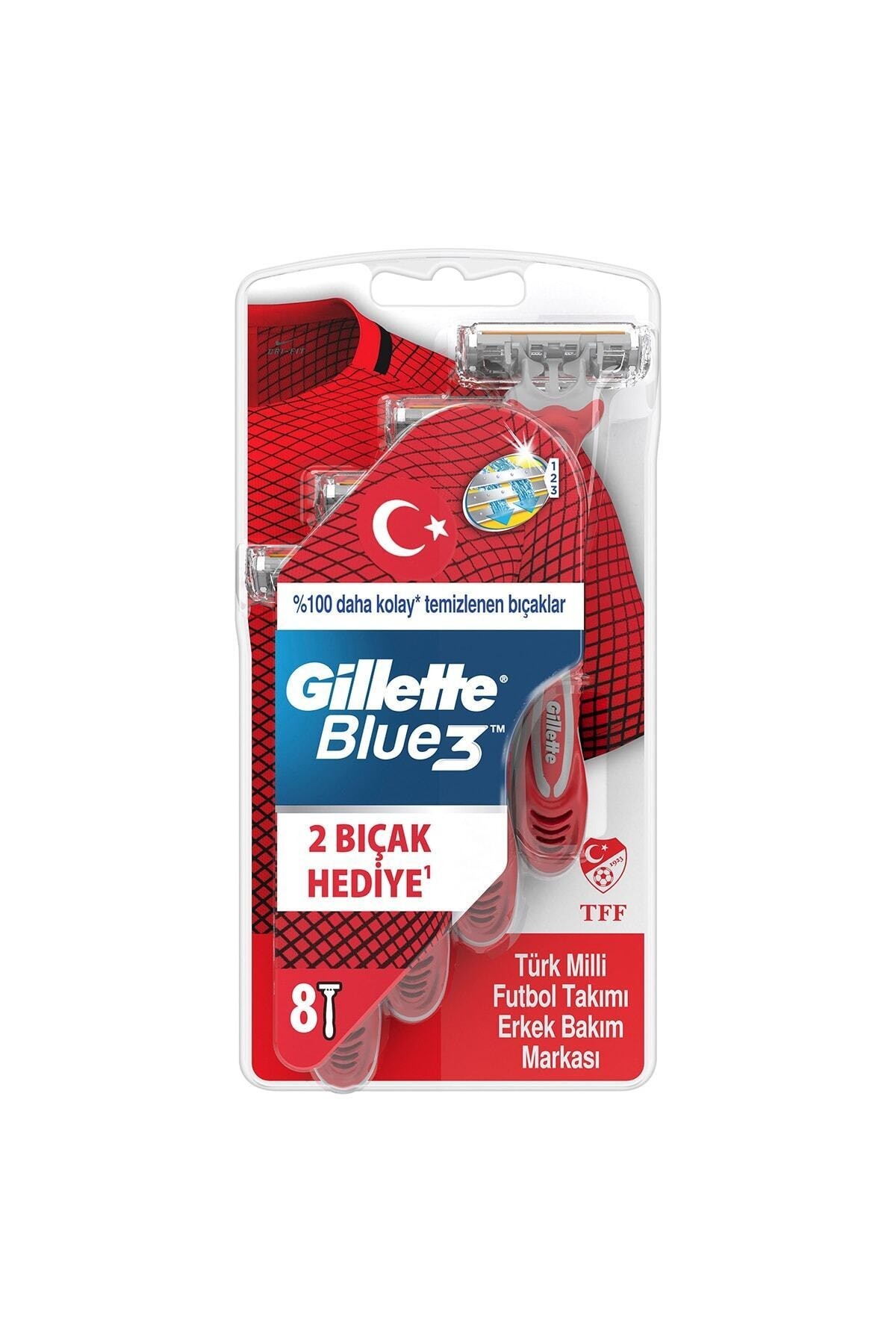 Gillette Blue3 Kullan At Tıraş Bıçağı 8 Li TFF ÖZEL SERİ