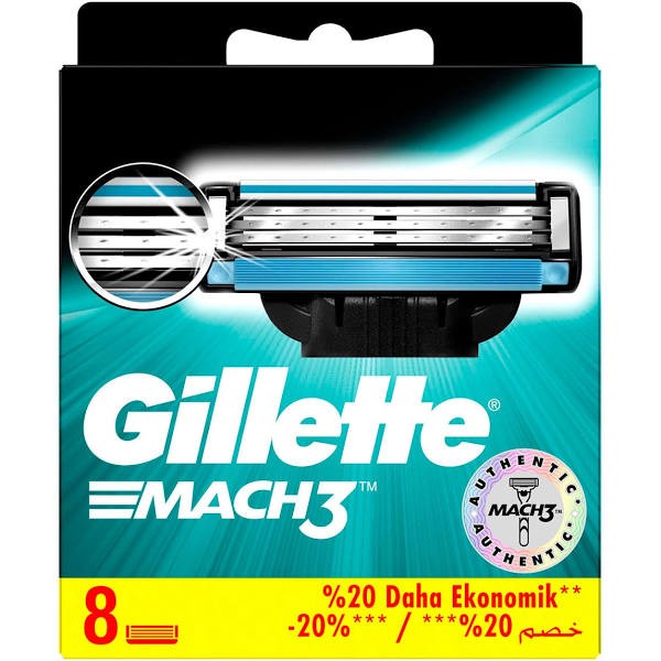 Gillette Mach3 8\'li Yedek Tıraş Bıçağı