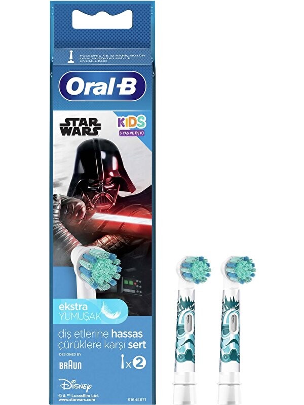 Oral-B Star Wars Çocuklar İçin 2'li Diş Fırçası Yedek Başlığı ( 7947 )