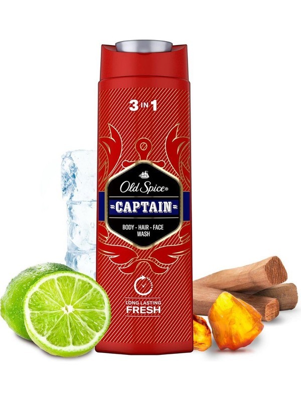 Old Spice 3 in1 Duş Jeli Şampuan 400 ml Captain