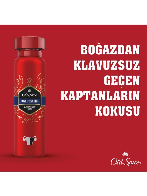 Old Spice Captain Erkekler İçin Sprey Vücut Deodorantı 150 ml