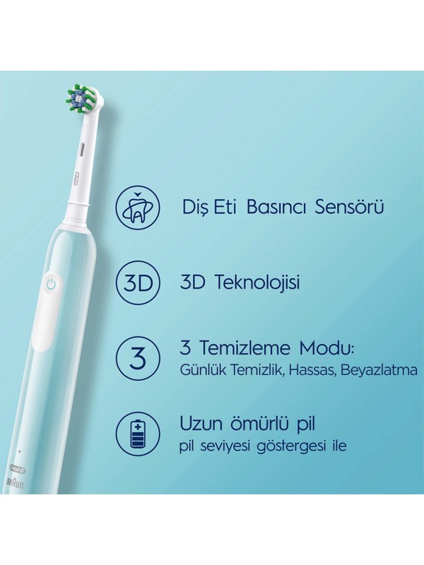 Oral-B Pro Series 1 Şarjlı Diş Fırçası Mavi + Seyahat Kabı ( 4576 )