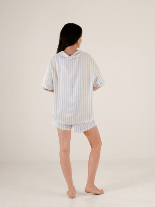 Serena Bold Kalın Çizgili Kısa Pijama Takımı