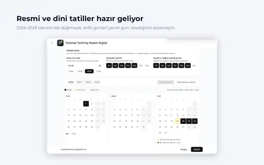 Teslimat Tarihi by Keskin Digital ekran görüntüsü 4