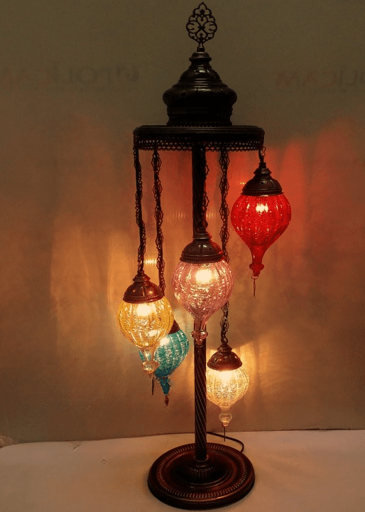 Glass Multicolored Floor Lamp