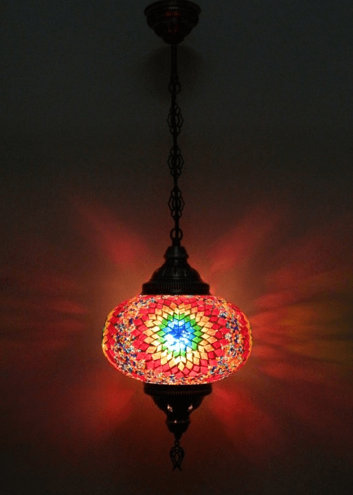 Mosaic Single Red Pendant Lamp