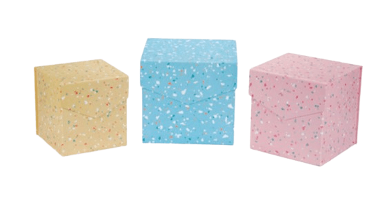 Pastel Cube Cardboard Box