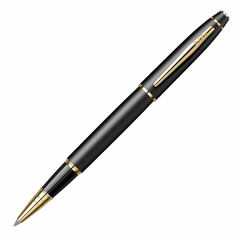 Scrikss 35 Matte Black Gold Rollerball Pen