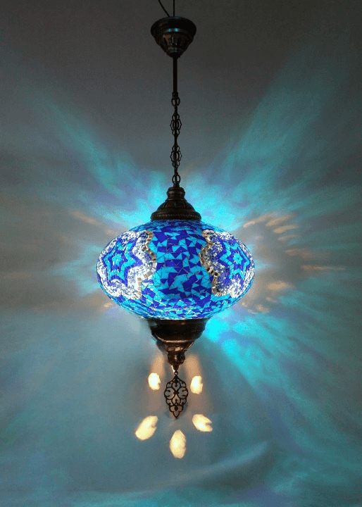 Mosaic Single Blue Pendant Lamp