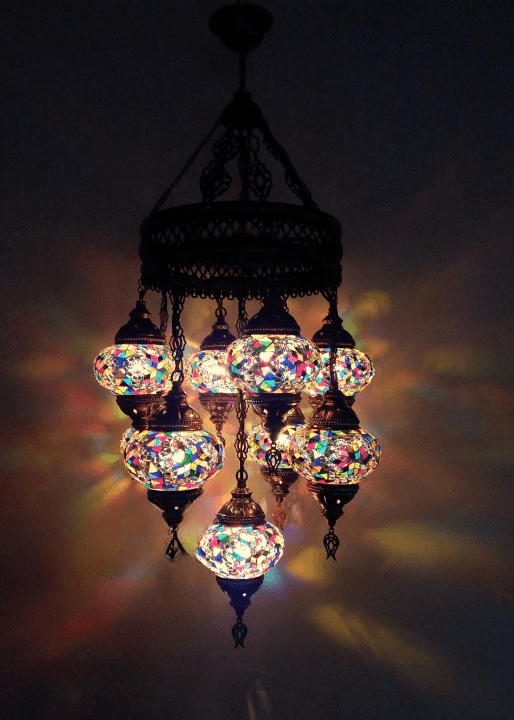 Mosaic Multicolored Chandelier