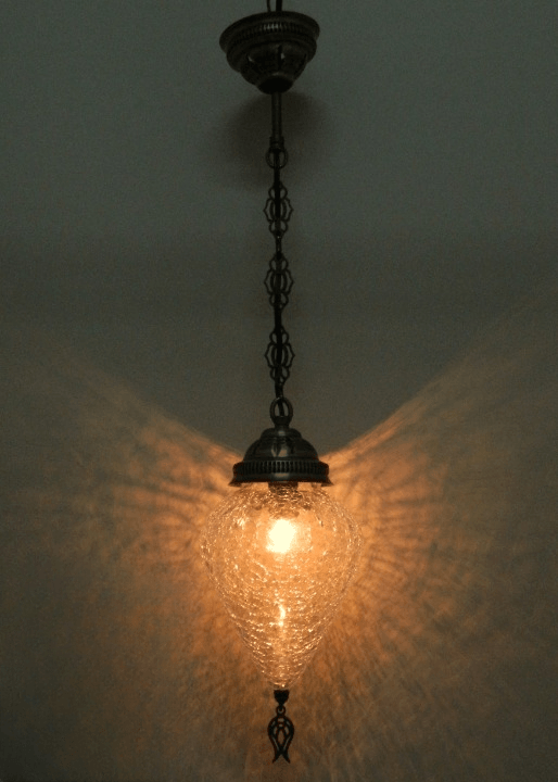 Glass Single Pendant Bullet Lamp