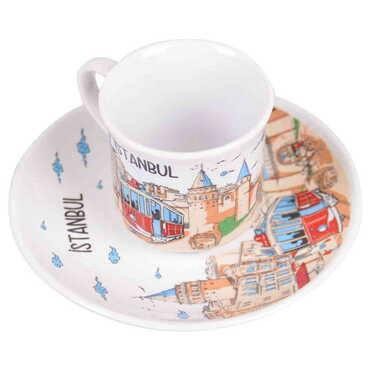 Istanbul Themed Porcelain Cup