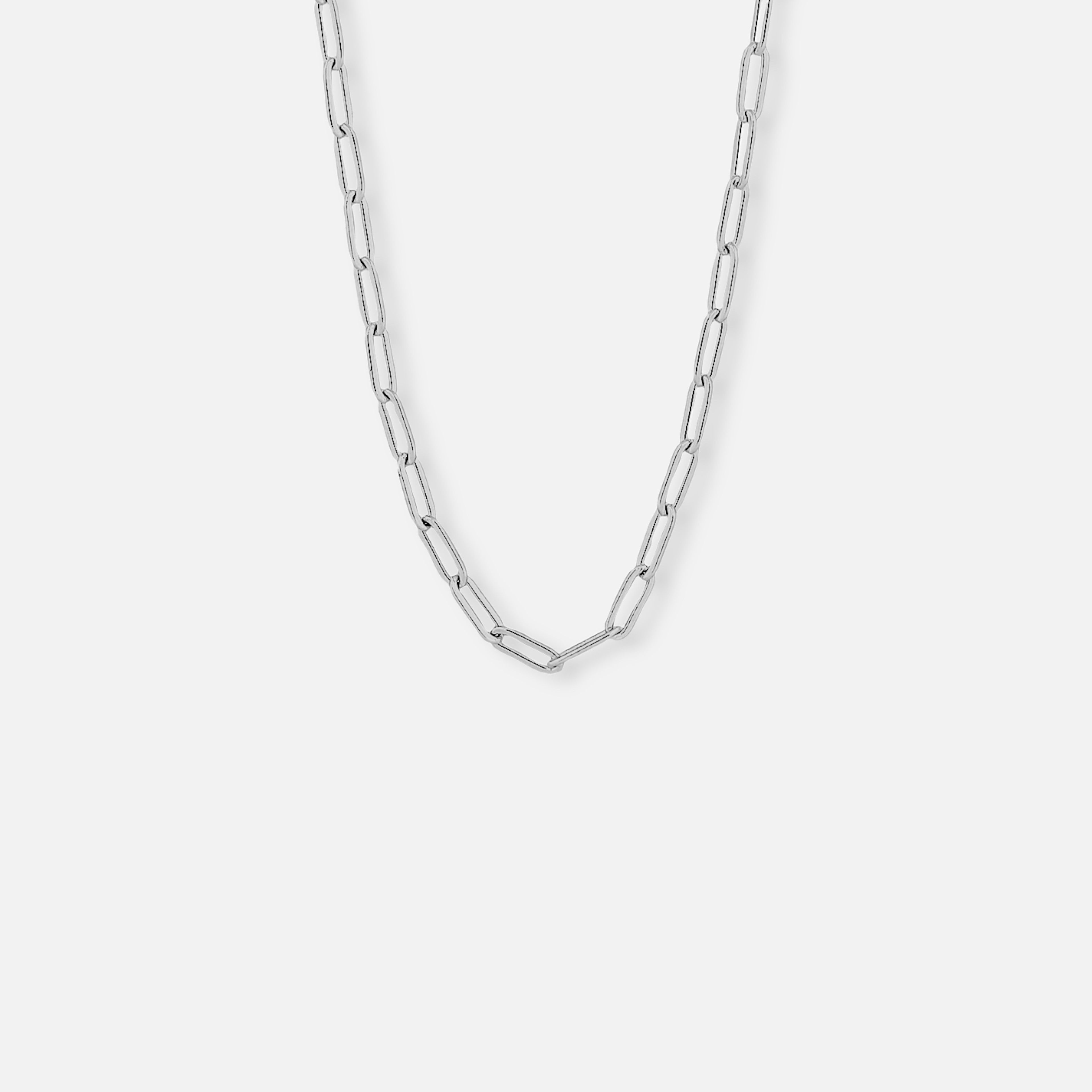 paperclip chain necklace - sterling silver