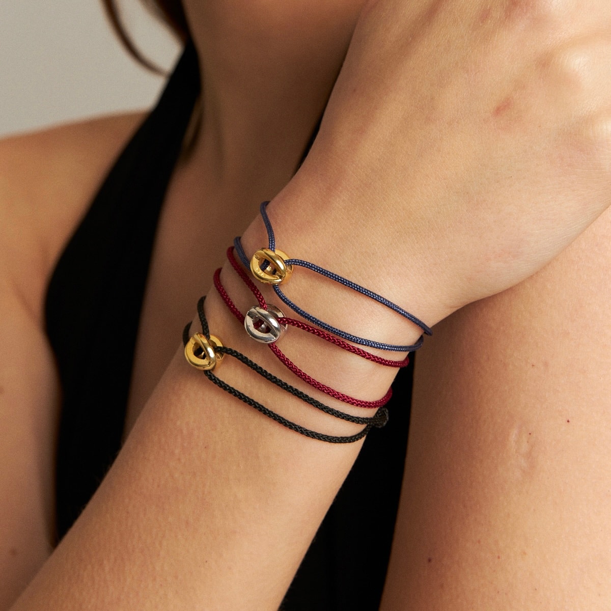 interloop bracelet, gold vermeil