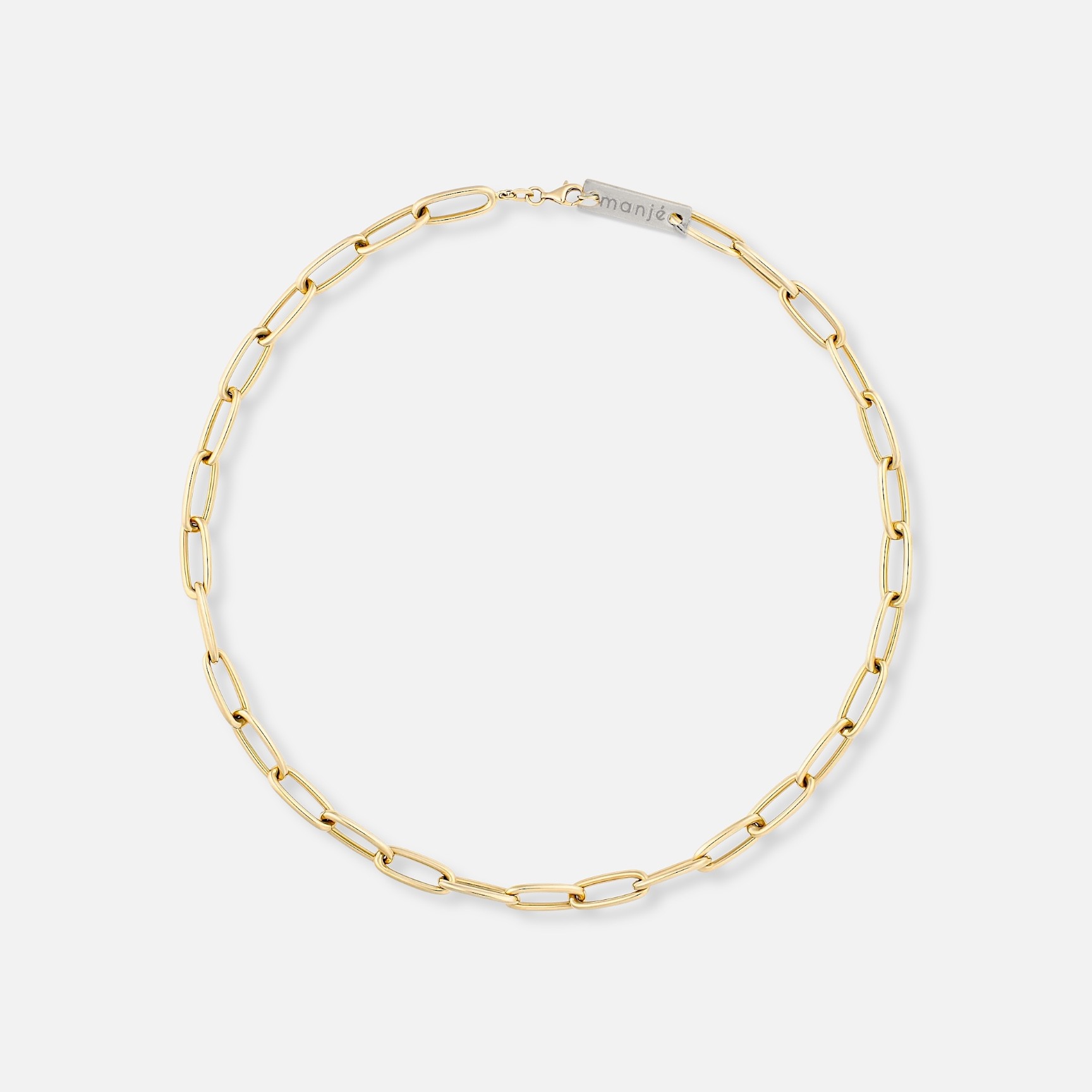 slim paperclip chain choker - gold vermeil