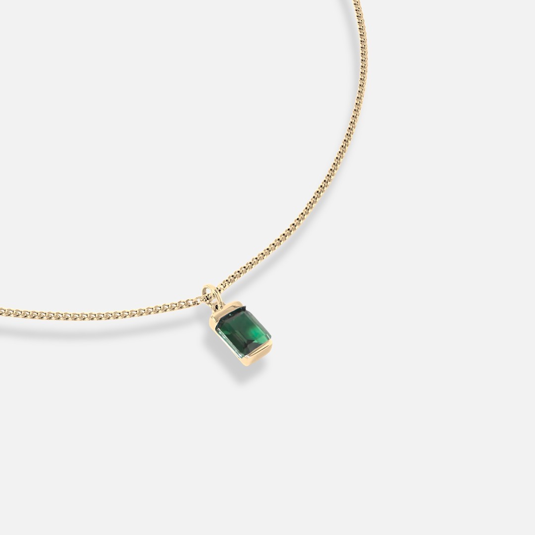 green breeze necklace - gold vermeil