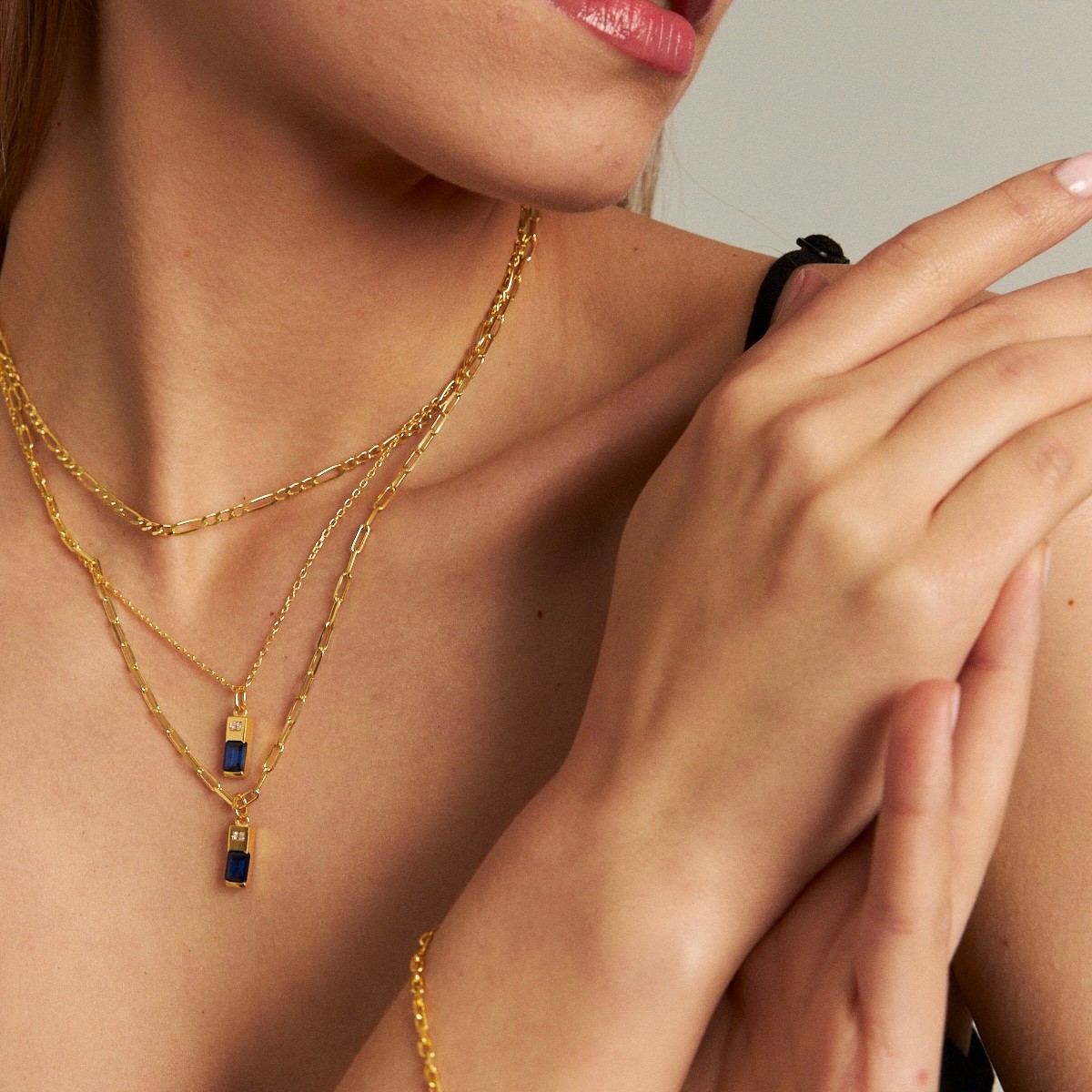 one last time necklace, ultramarine blue