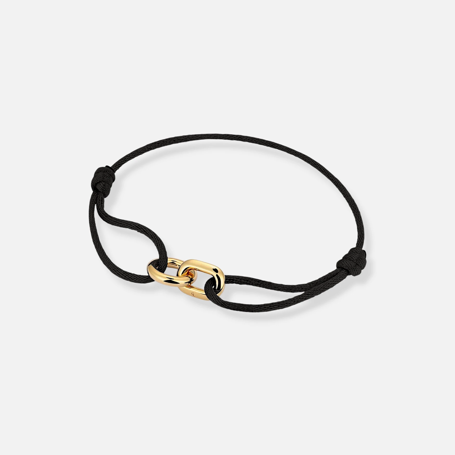 loom bracelet, gold vermeil - black