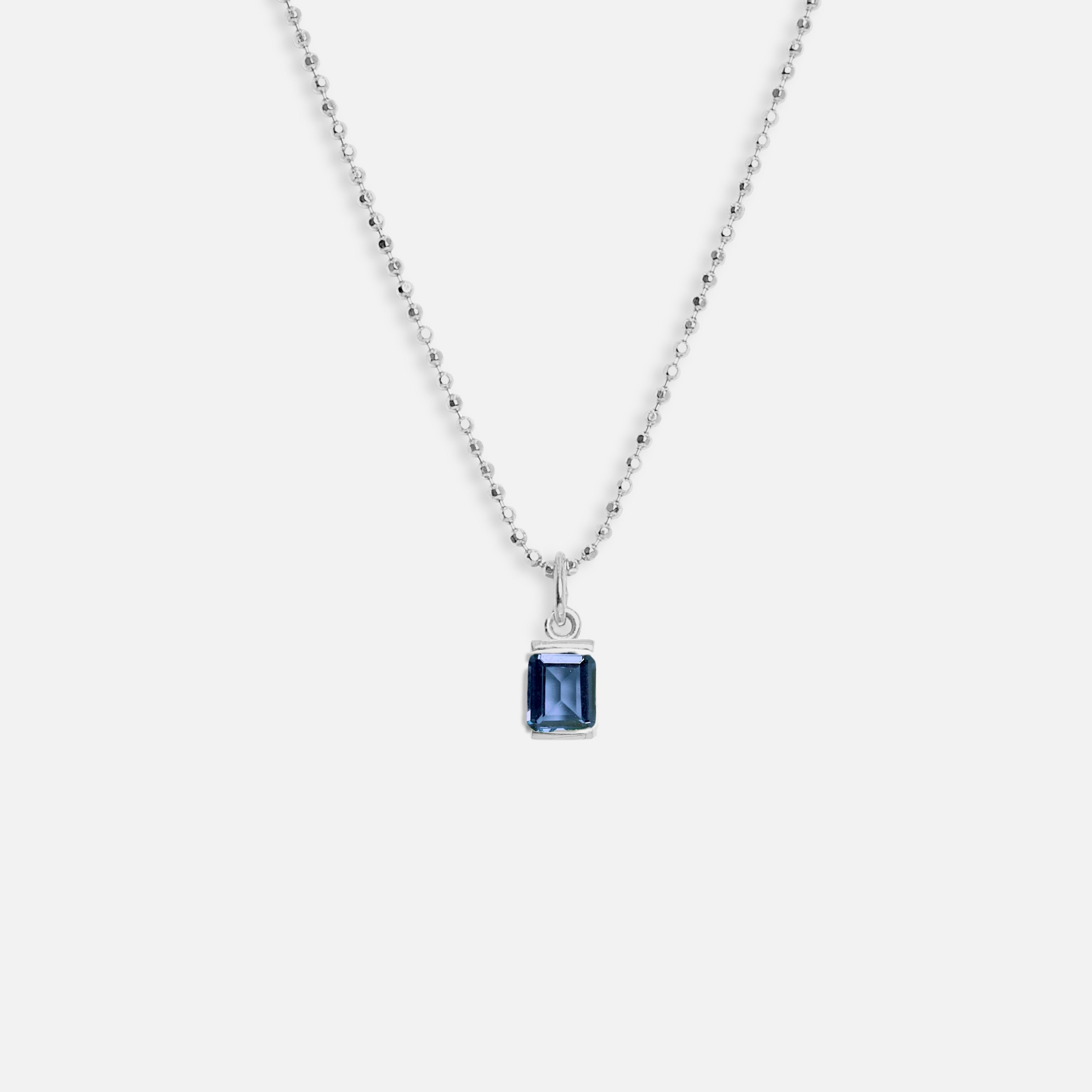 blue breeze necklace - sterling silver