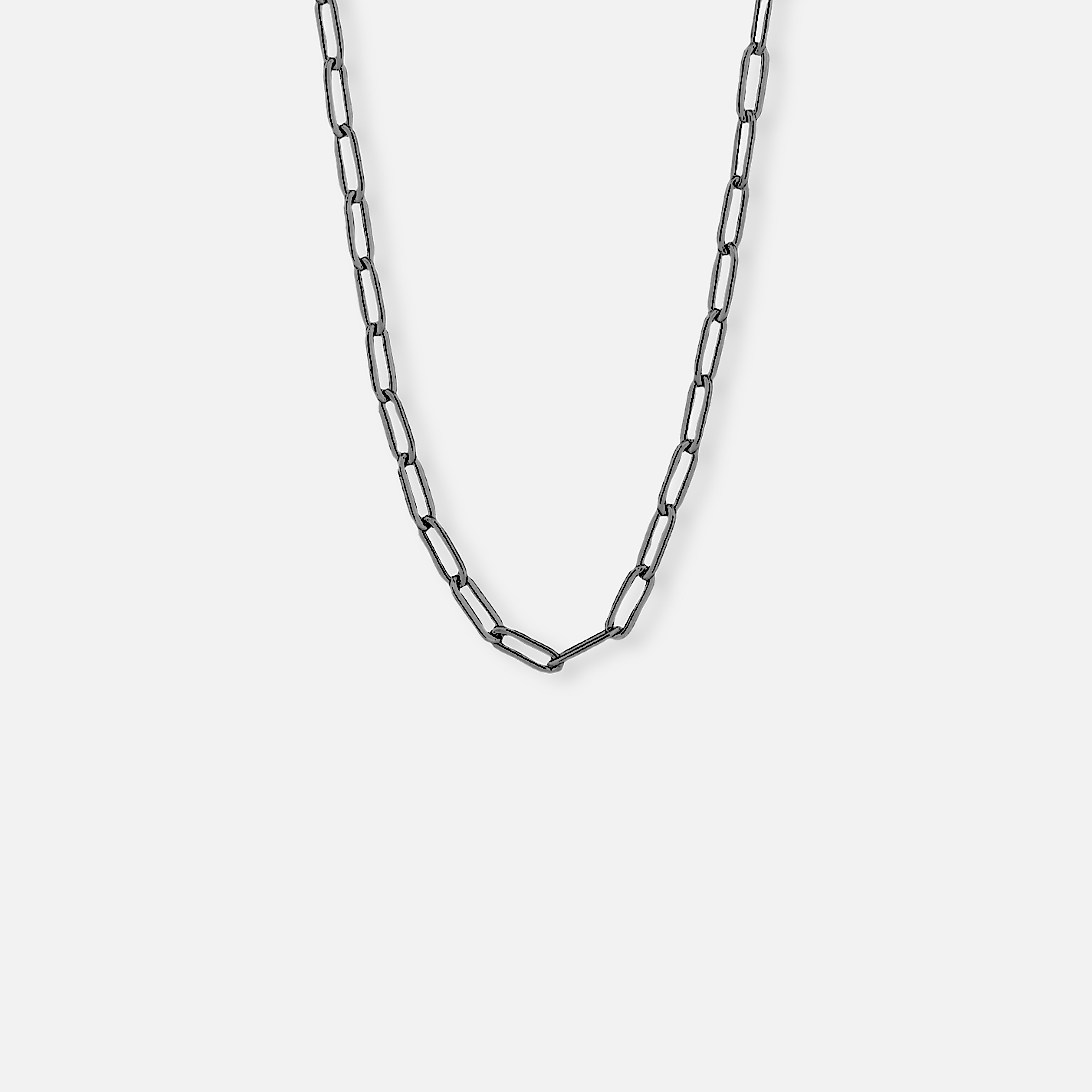 paperclip chain necklace - black rhodium