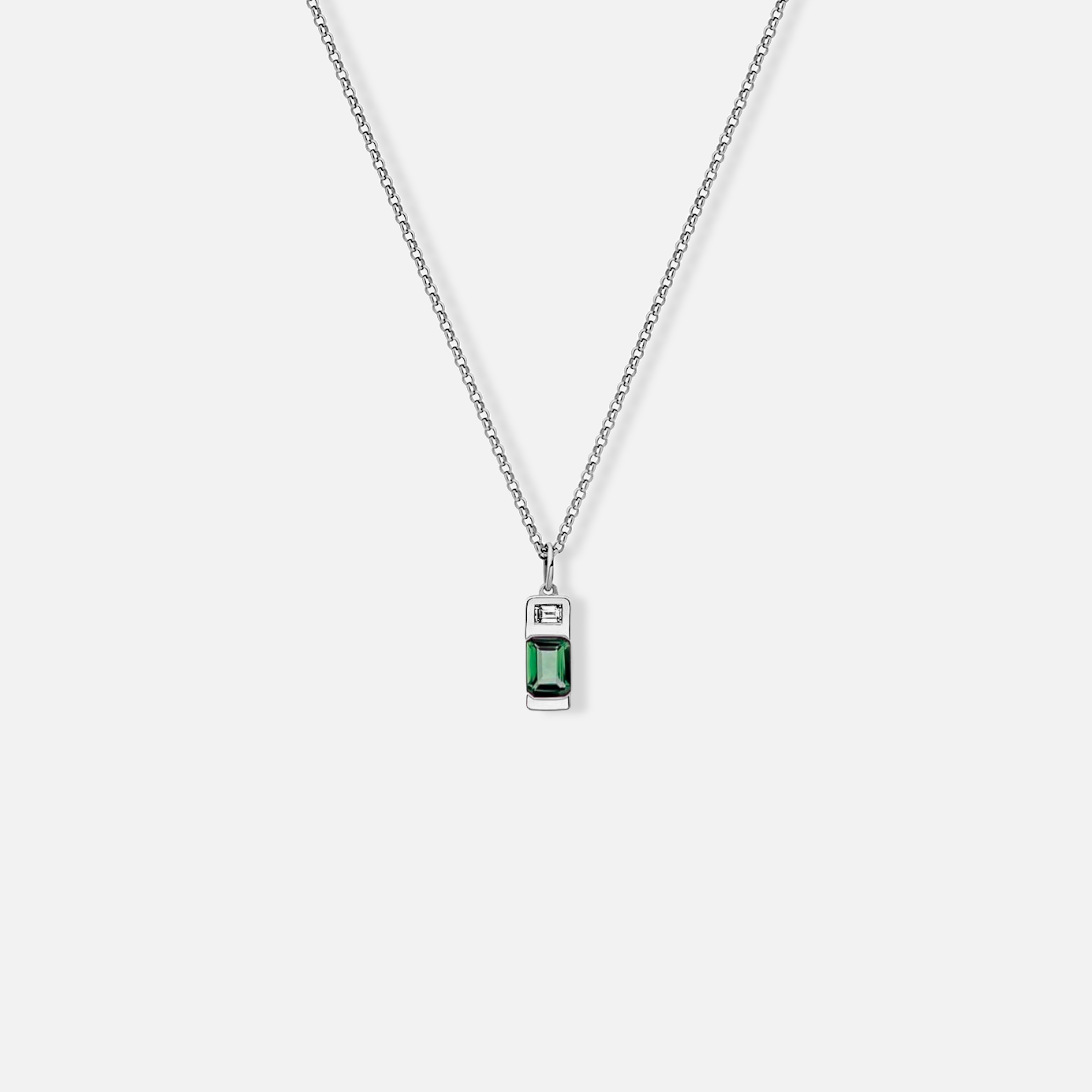 one last time necklace, green tourmaline - sterling silver