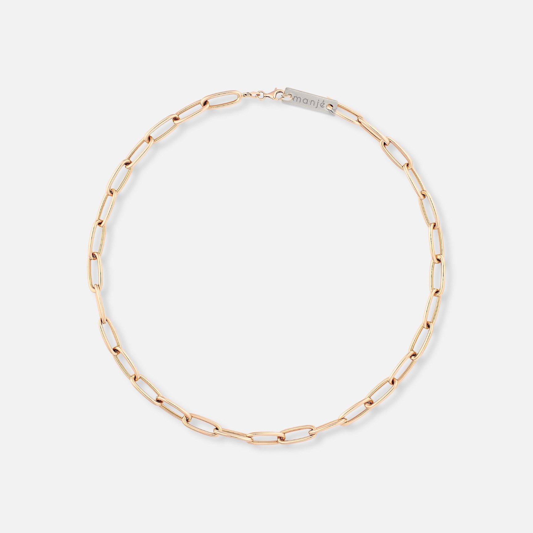 slim paperclip chain choker - rose gold vermeil
