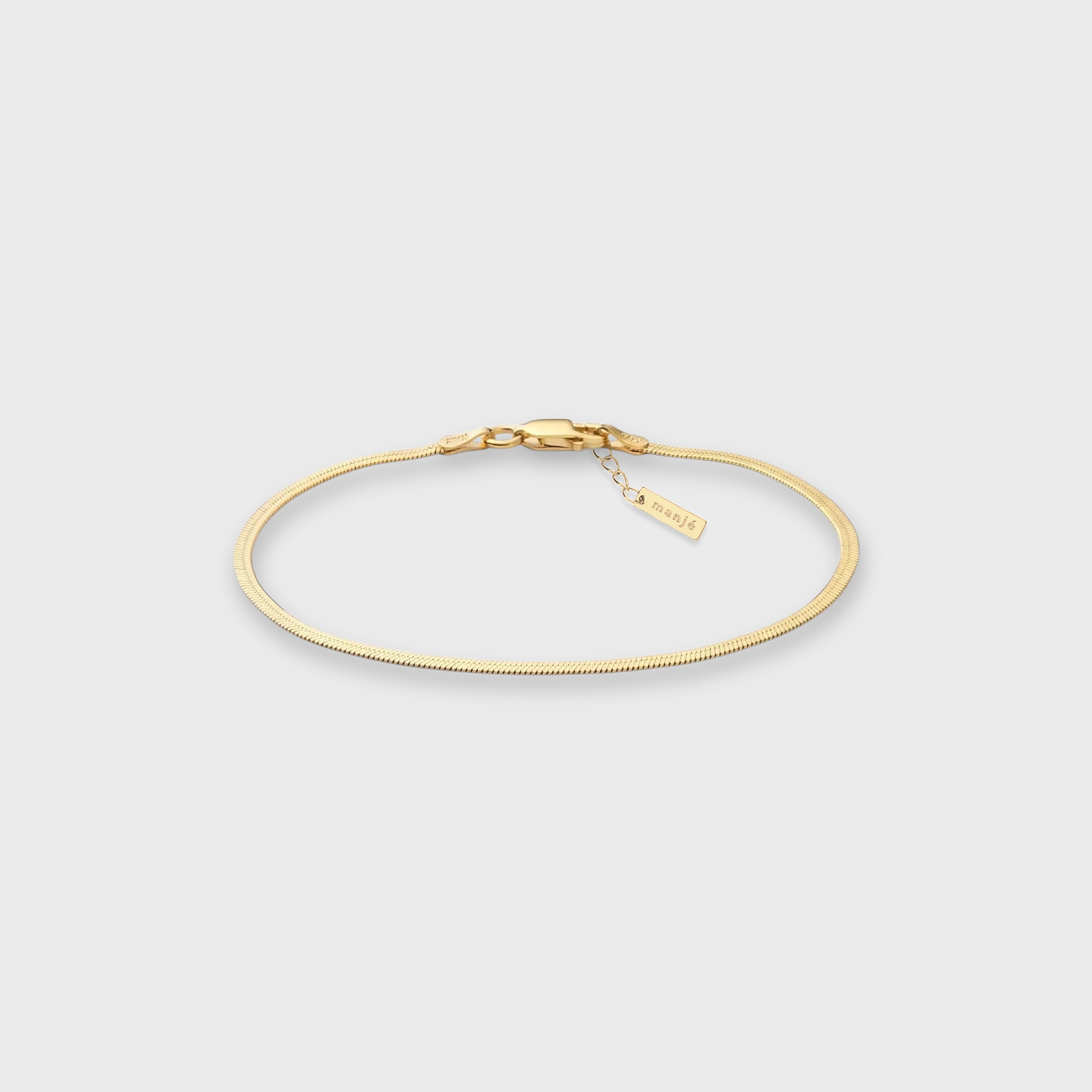 2mm herringbone chain bracelet