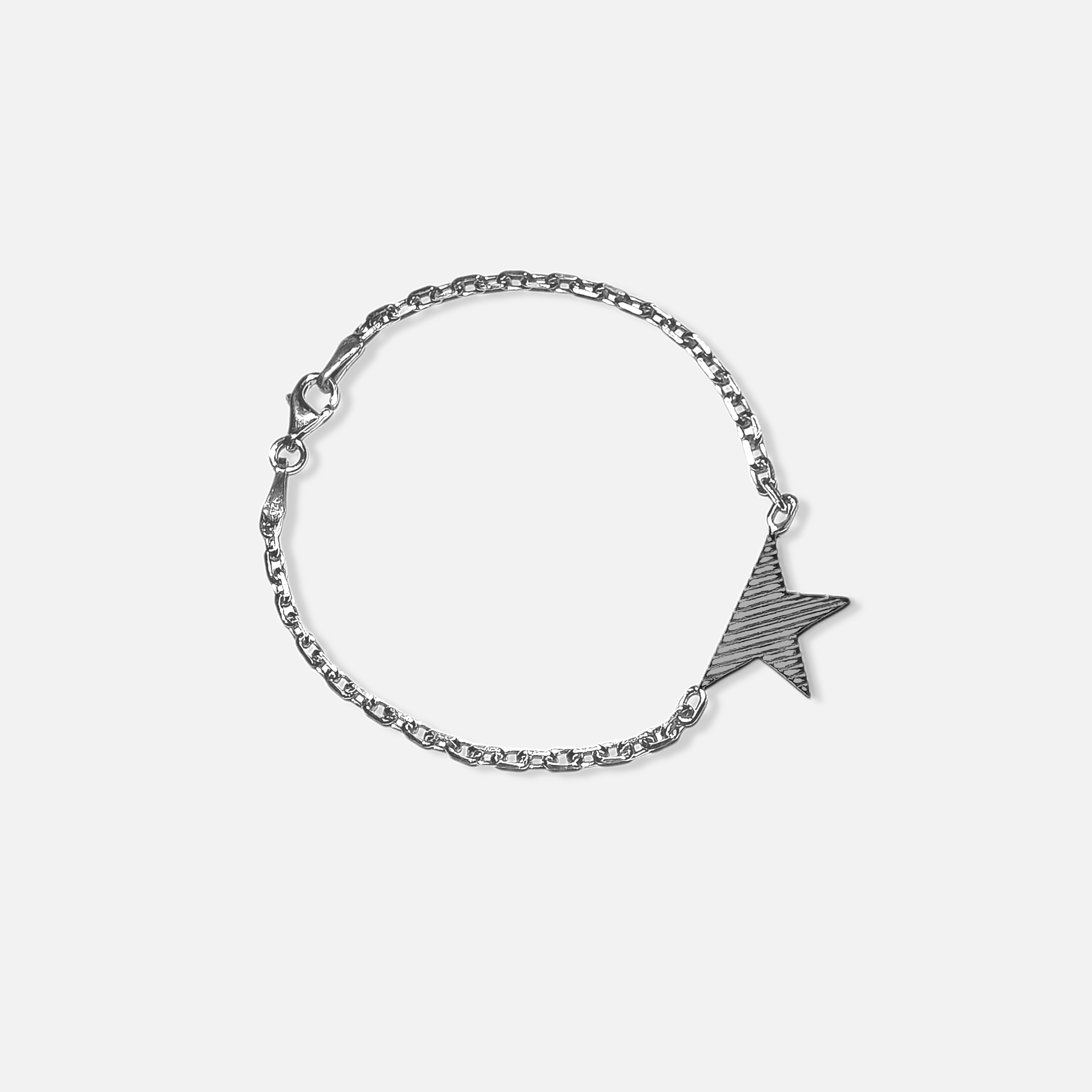 undone bracelet - silver & oxidized