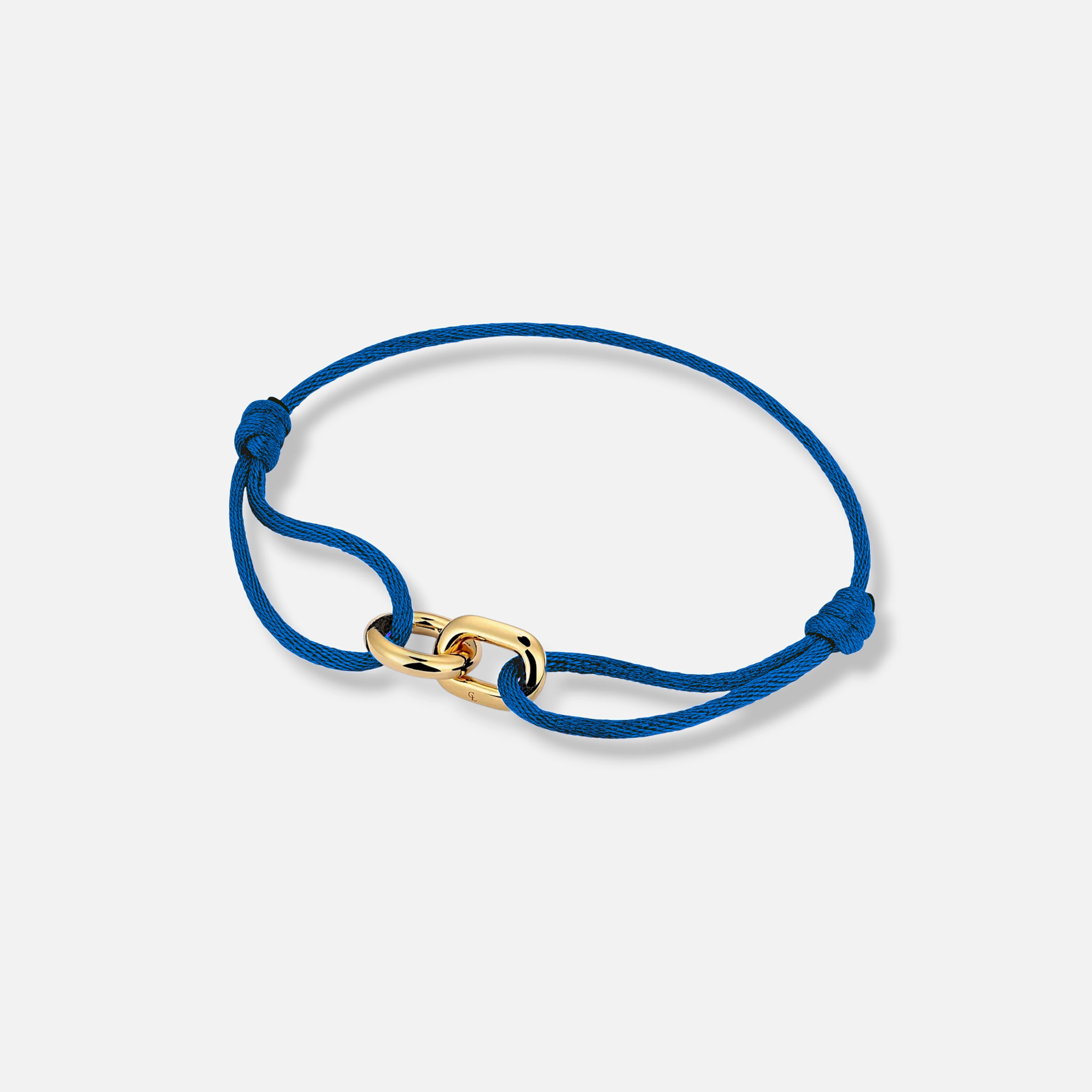 loom bracelet, gold vermeil - ultramarine