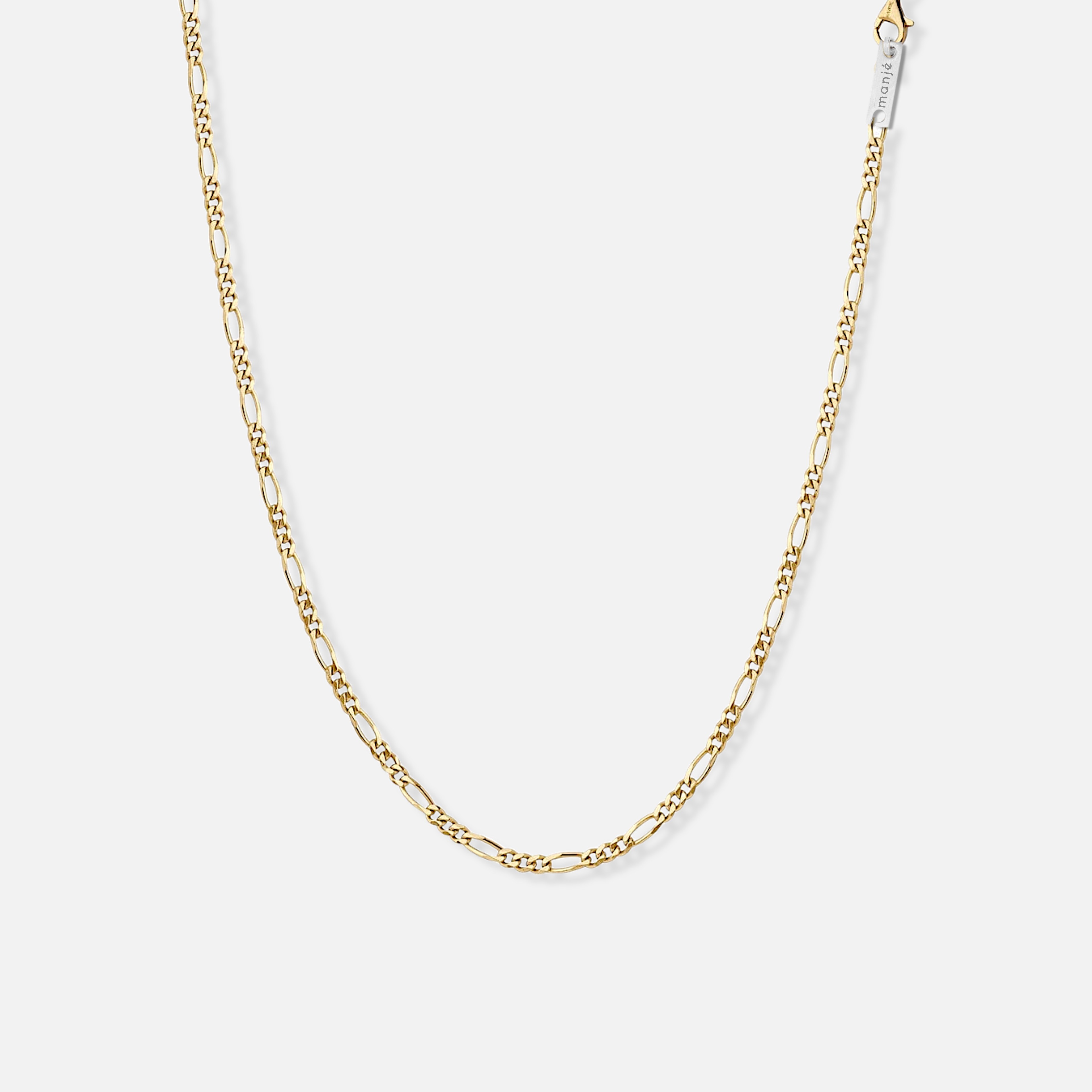 3mm figaro zincir kolye - altın