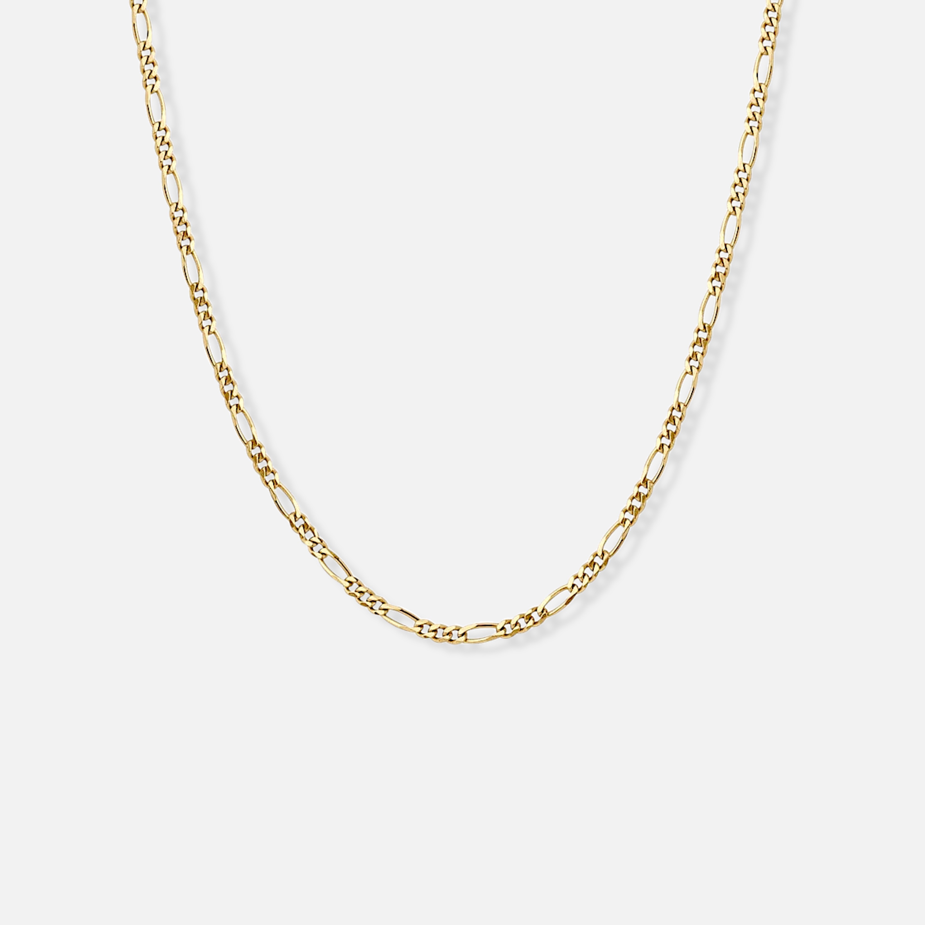3mm figaro zincir kolye - altın