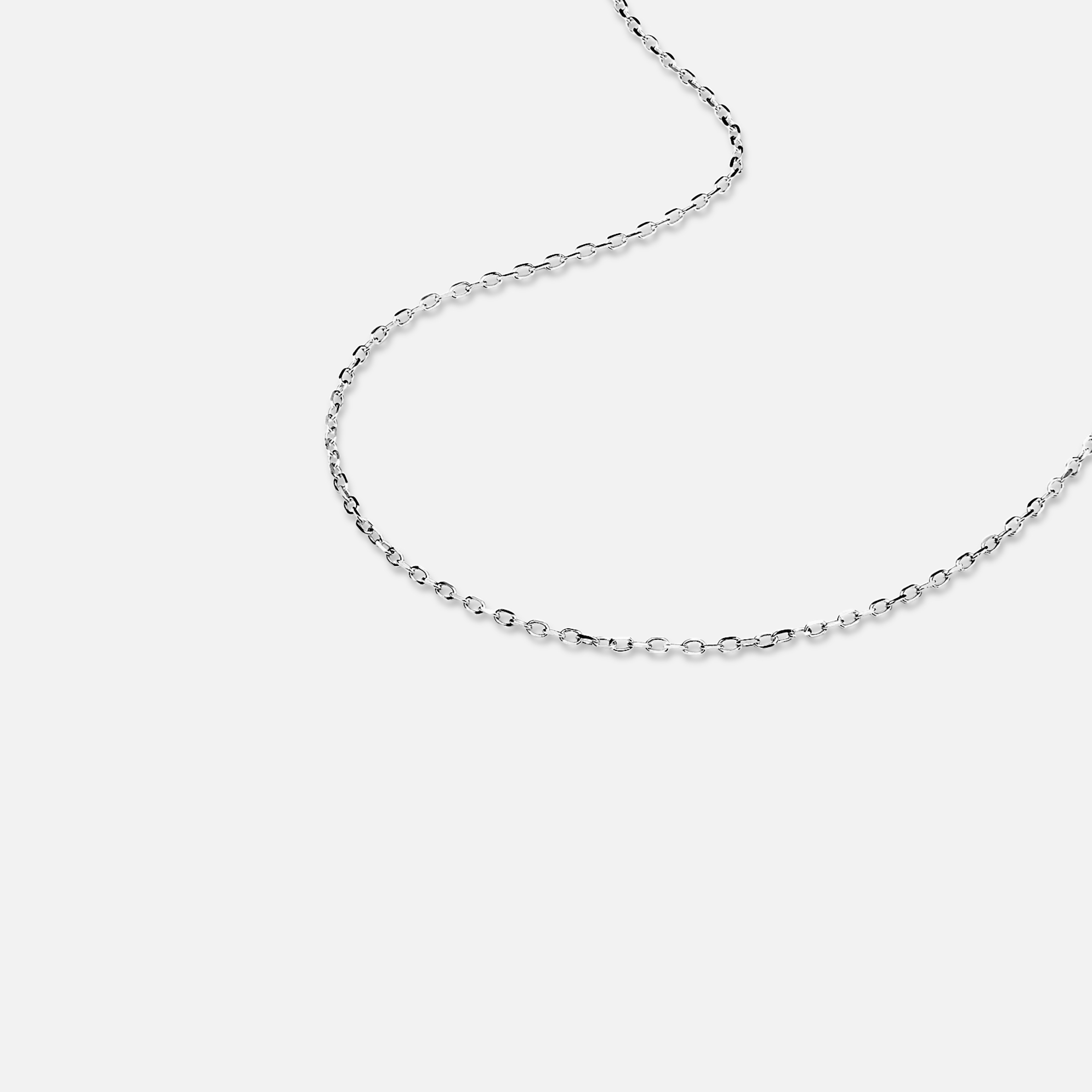 soft cable chain necklace - gümüş