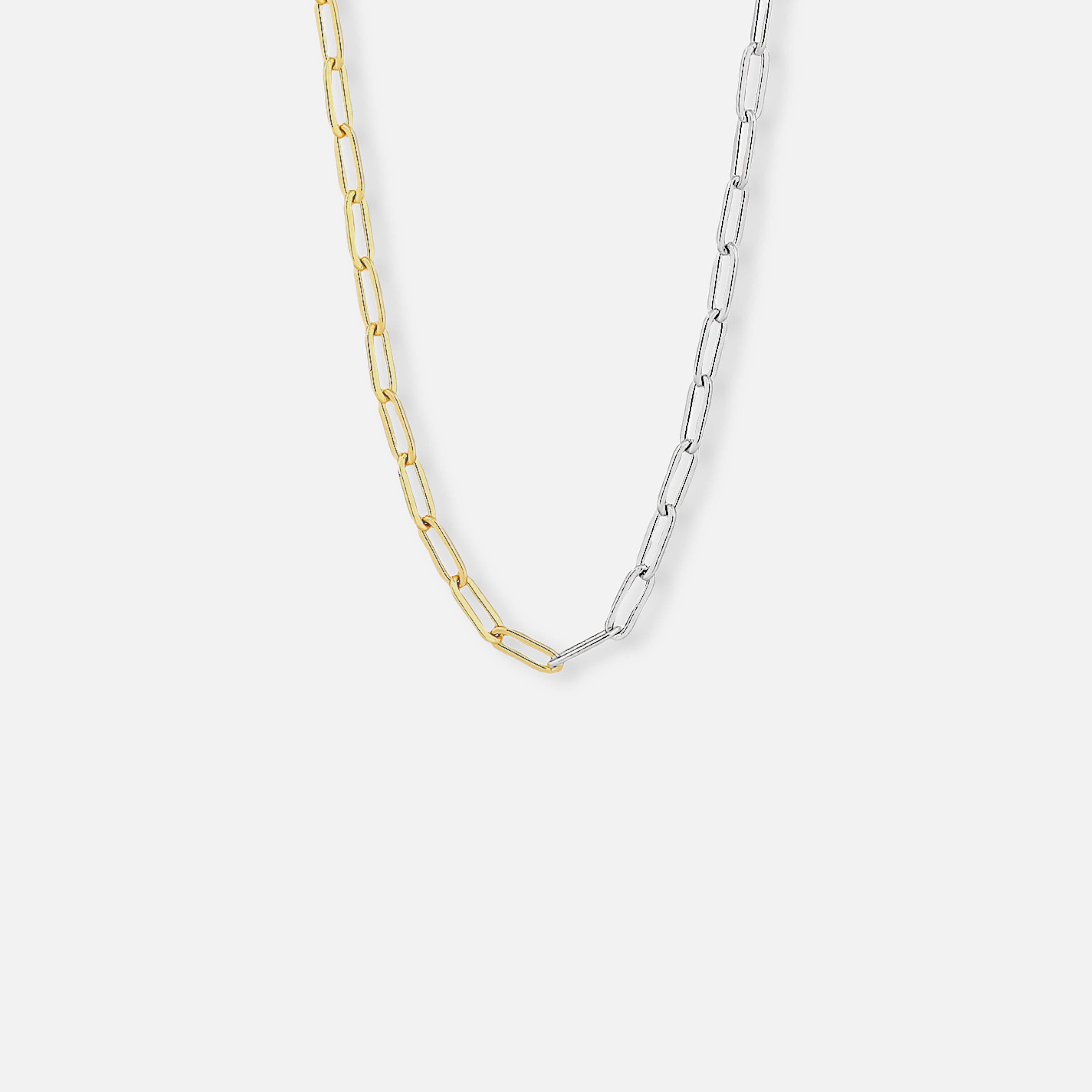 paperclip chain necklace - gold & silver
