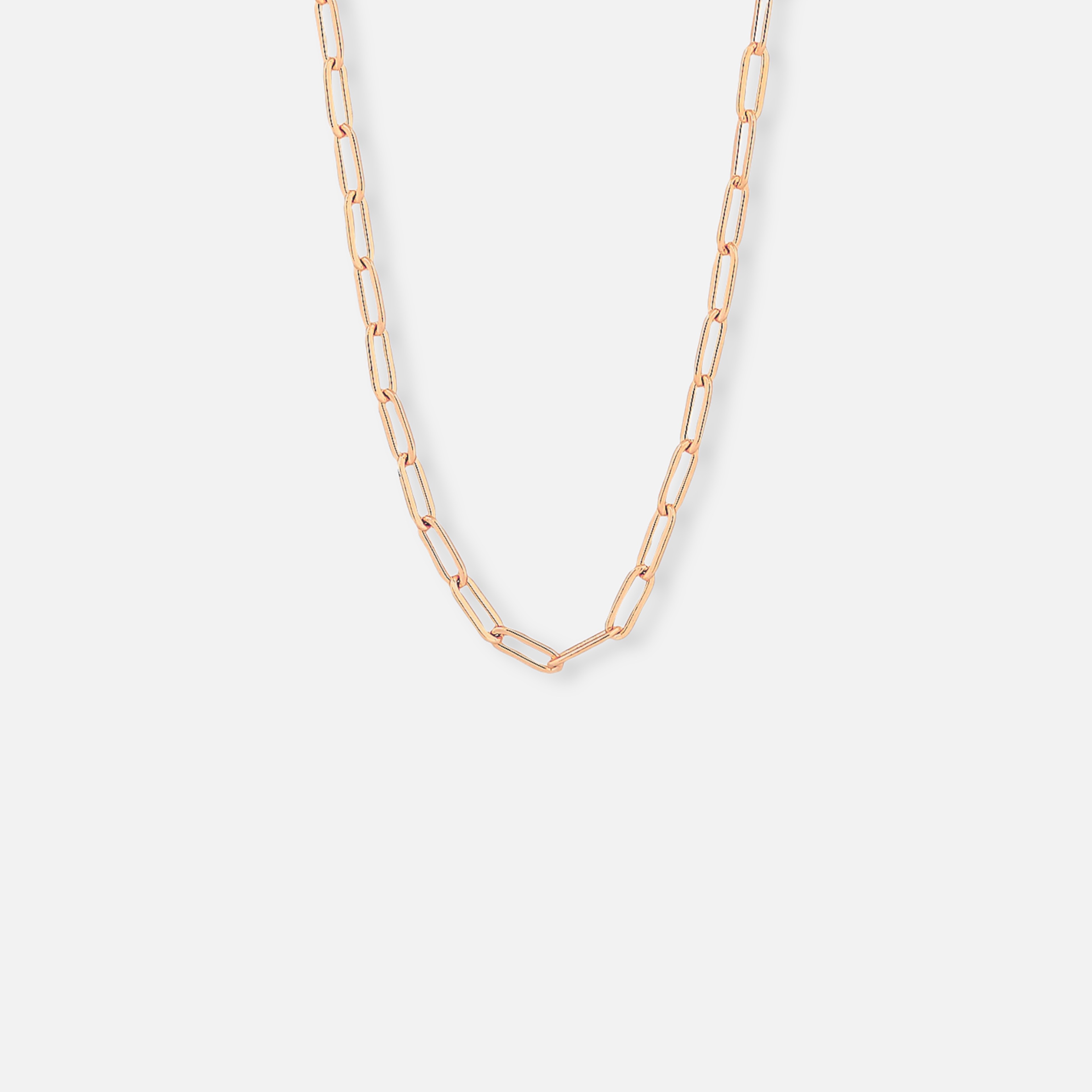 paperclip chain necklace - rose gold vermeil