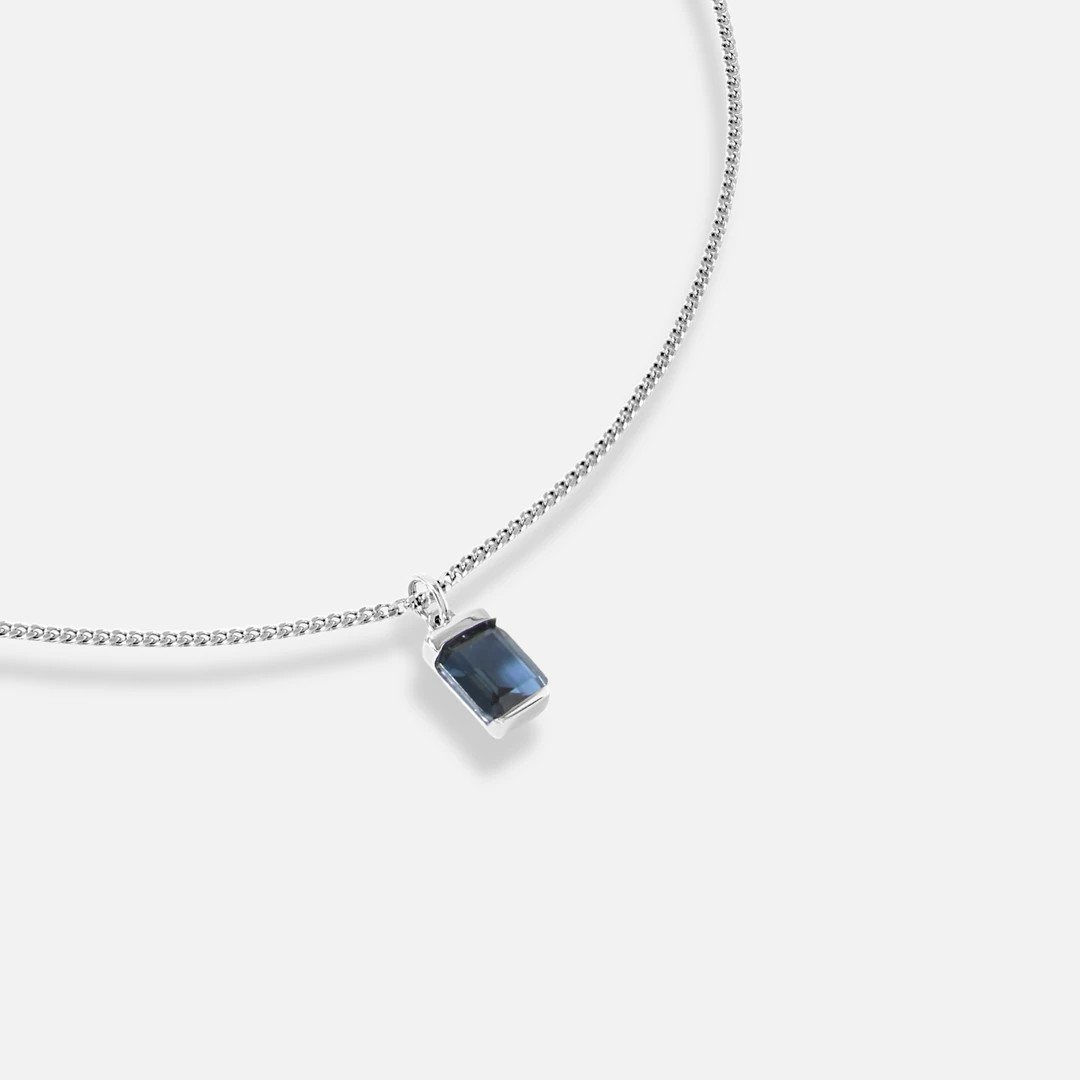 blue breeze necklace - sterling silver