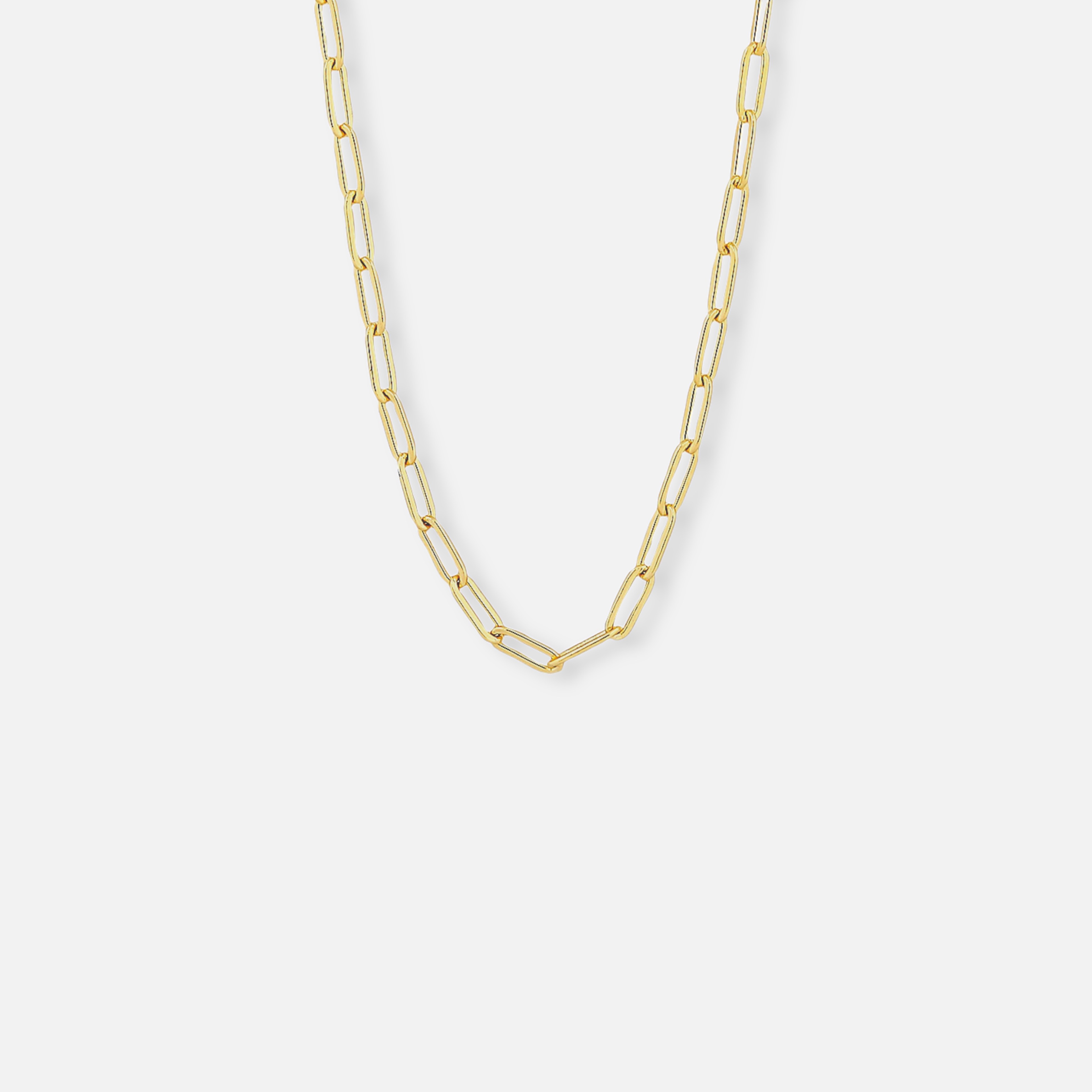 paperclip chain necklace - gold vermeil