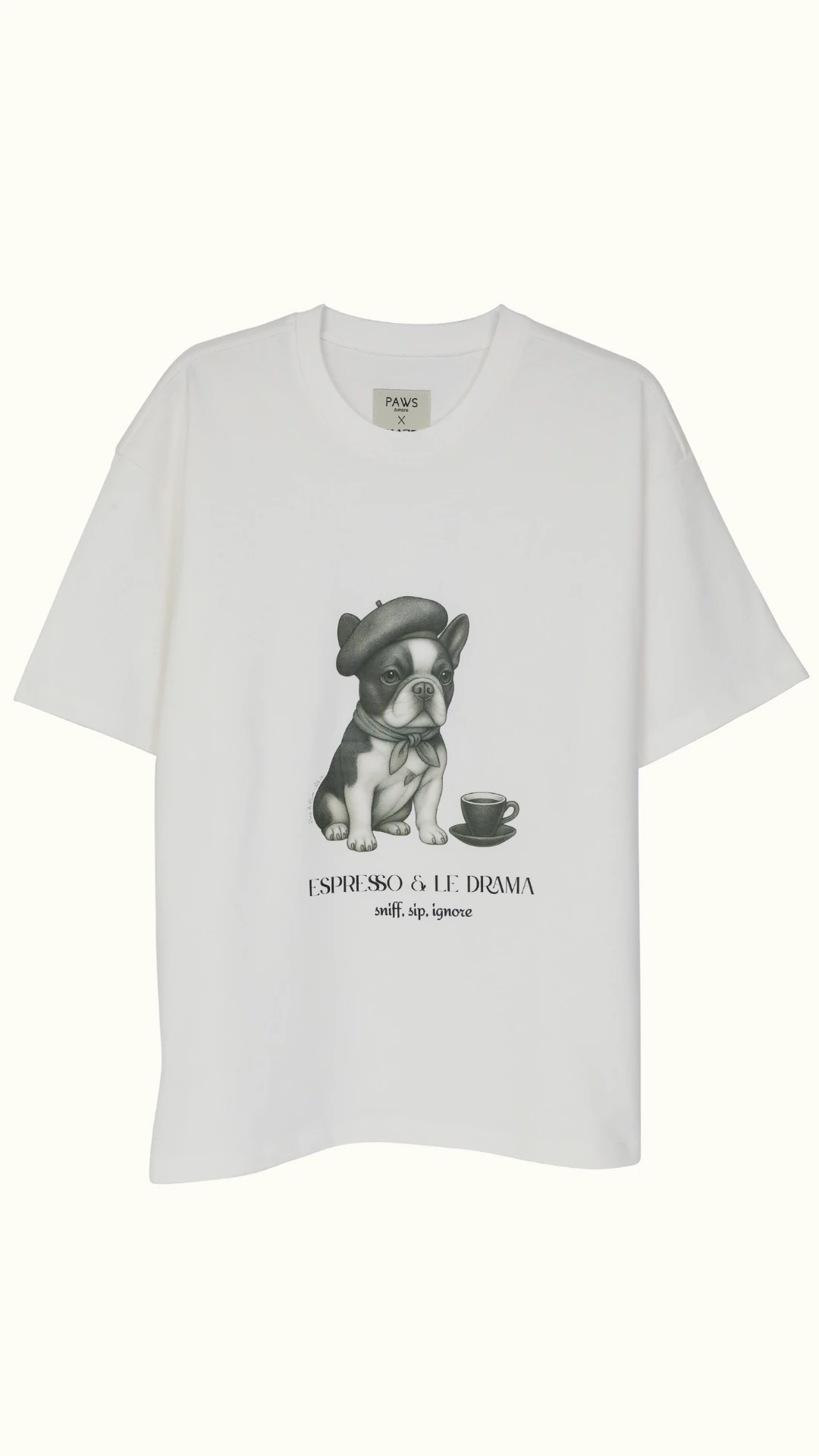 %100 Koton Baskılı T-shirt - Espresso & Le Drama