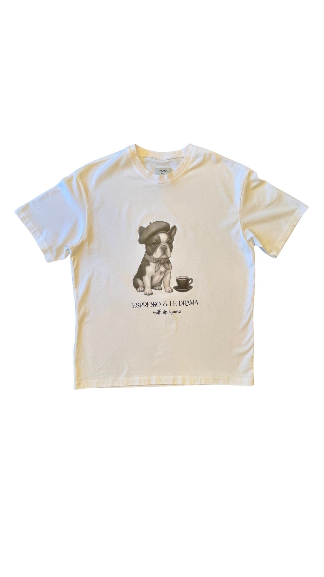 %100 Koton Baskılı T-shirt - Espresso & Le Drama