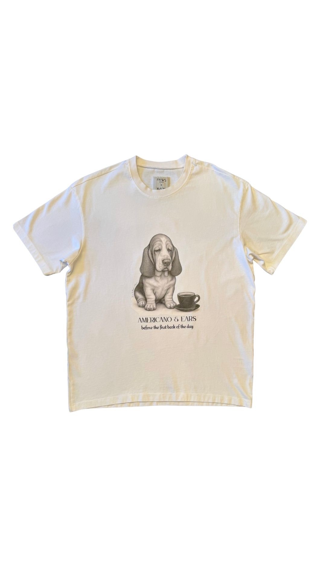 %100 Koton Baskılı T-shirt - Americano & Ears