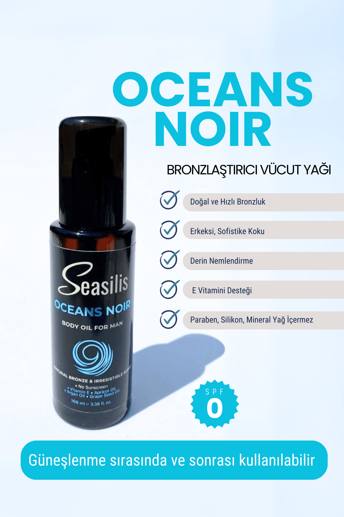 Seasilis Ocean Noir Body Oil / Bronzlaştırıcı Yağ - 100 ml