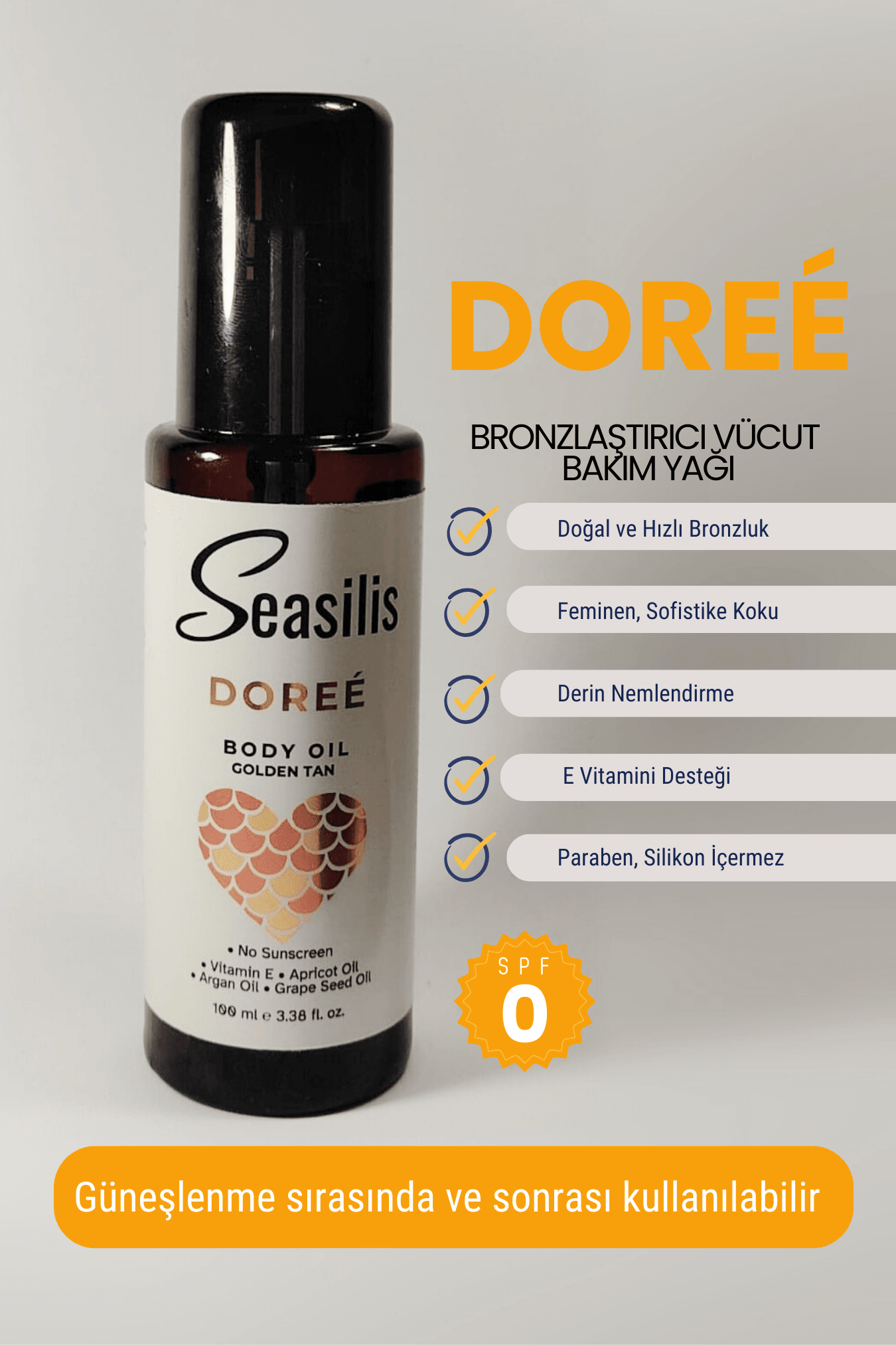 Seasilis Doreé Bronzlaştırıcı Vücut Yağı - 100 ml