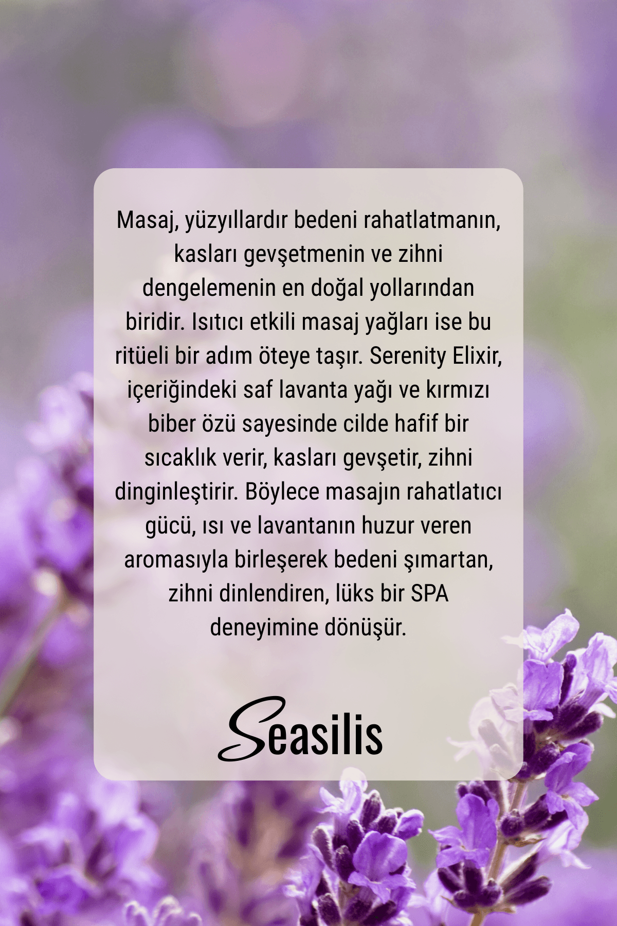 Seasilis Serenity Elixir Masaj Yağı - 100 ml
