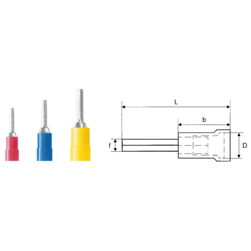 9200480000-LIP 6R14 V cable lug, terminal end,Insulated cable connector,4 mm² - 6 mm²,yellow