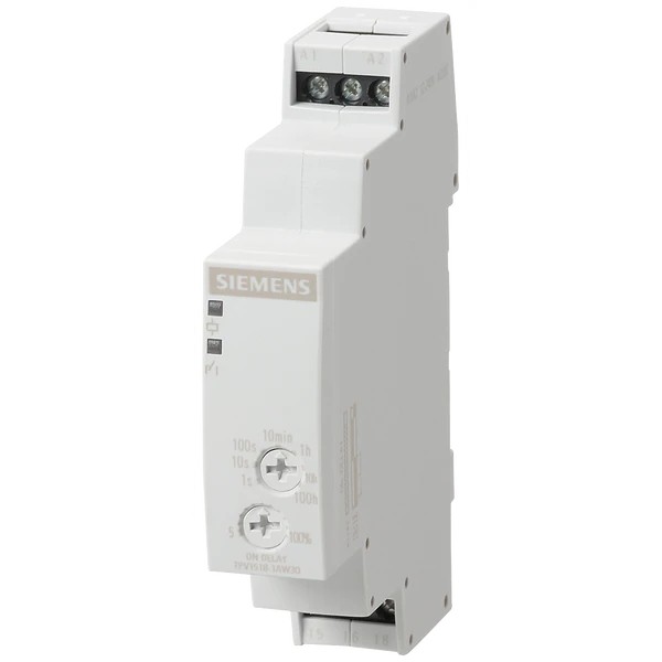 7PV1518-1AW30-Timing relay, electronic ON delay 1 change-over contact, 7 time ranges 0.05 s...100 h 12-240 V AC/DC wide voltage range Screw terminal